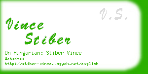 vince stiber business card